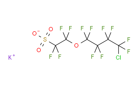 0HW515 | 135092-05-6 | Ethanesulfonic acid, 2-(4-chloro-1,1,2,2,3,3,4,4-octafluorobutoxy)-1,1,2,2-tetrafluoro-, potassium salt (1:1)