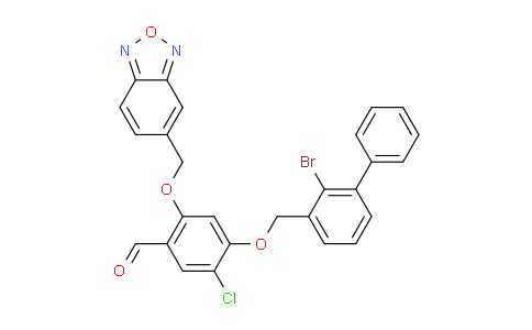 25S815 | 2597057-94-6 | Benzaldehyde, 2-(2,1,3-benzoxadiazol-5-ylmethoxy)-4-[(2-bromo[1,1'-biphenyl]-3-yl)methoxy]-5-chloro-
