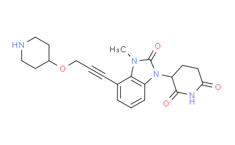 32V917 | 2434846-91-8 | 3-(3-methyl-2-oxo-4-(3-(piperidin-4-yloxy)prop-1-yn-1-yl)-2,3-dihydro-1H-benzo[d]imidazol-1-yl)piperidine-2,6-dione