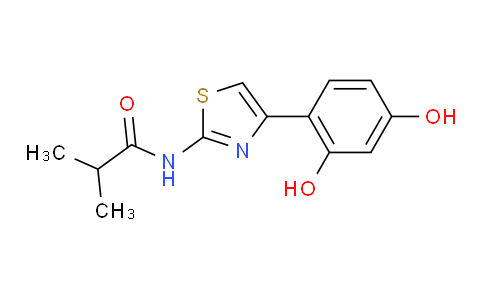 39B615 | 1428450-95-6 | N-(4-(2,4-Dihydroxyphenyl)thiazol-2-yl)isobutyramide
