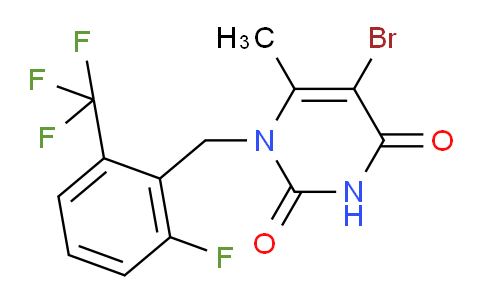 45R317 | 830346-48-0 | 5-Bromo-1-(2-fluoro-6-trifluoromethyl-benzyl)-6-methyl-1H-pyrimidine-
2,4-dione