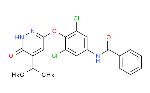 69U917 | 1581304-52-0 | N-(3,5-ジクロロ-4-((5-イソプロピル-6-オキソ-1,6-ジヒドロピリダジン-3-イル)オキシ)フェニル)ベンズアミド