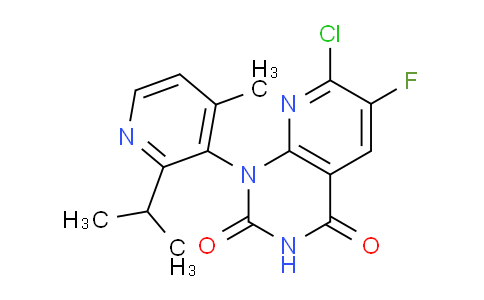 6X1617 | 2300966-23-6 | 7-クロロ-6-フルオロ-1-(2-イソプロピル-4-メチルピリジン-3-イル)ピリド[2,3-d]ピリミジン-2,4(1H,3H)-ジオン