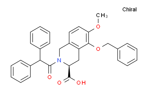 7A6315 | 1316755-16-4 | (3S)-2-(2,2-Diphenylacetyl)-1,2,3,4-tetrahydro-6-methoxy-5-(phenylmethoxy)-3-isoquinolinecarboxylic acid