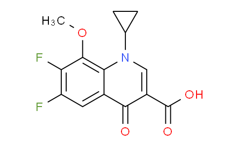 82SM17 | 112811-72-0 | 1-シクロプロピル-6,7-ジフルオロ-8-メトキシ-4-オキソ-1,4-ジヒドロキノリン-3-カルボン酸