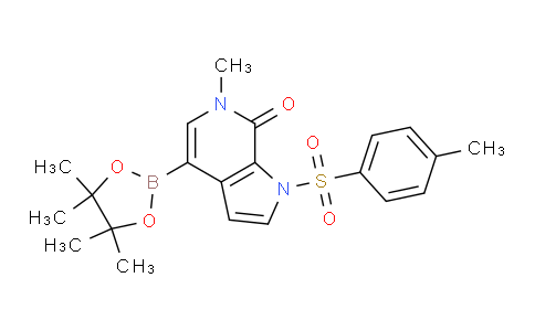 8Z8017 | 1445993-89-4 | 6-メチル-4-(4,4,5,5-テトラメチル-1,3,2-ジオキサボロラン-2-イル)-1-トシル-1H-ピロロ[2,3-c]ピリジン-7(6H)-オン