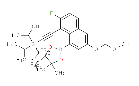 92MB17 | 2621932-37-2 | 1,3,2-Dioxaborolane, 2-[7-fluoro-3-(methoxymethoxy)-8-[2-[tris(1-methylethyl)silyl]ethynyl]-1-naphthalenyl]-4,4,5,5-tetramethyl-