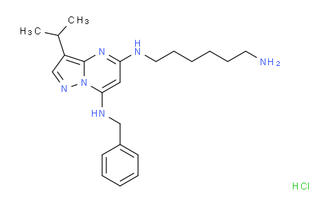 9RG715 | 1397219-81-6 | N5-(6-aminohexyl)-N7-benzyl-3-isopropylpyrazolo[1,5-a]pyrimidine-5,7-diamine hydrochloride