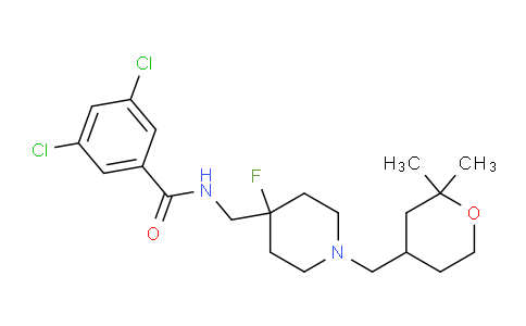 7CM825 | 918430-49-6 | 3,5-Dichloro-N-[[4-fluoro-1-[(tetrahydro-2,2-dimethyl-2H-pyran-4-yl)methyl]-4-piperidinyl]methyl]Benzamide