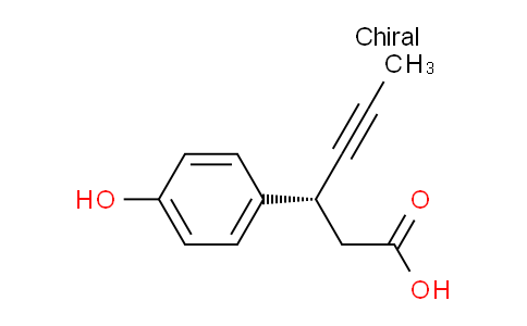 63NH25 | 1147732-37-3 | (R)-3-(4-hydroxyphenyl)-hex-4-ynoic acid
