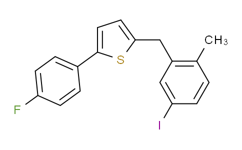 2Q4819 | 898566-17-1 | 2-(4-Fluorophenyl)-5-[(5-iodo-2-methylphenyl)methyl]thiophene