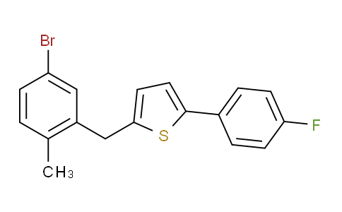 9S7719 | 1030825-20-7 | 2-((5-bromo-2-methylphenyl)methyl)-5-(4-fluorophenyl)thiophene
